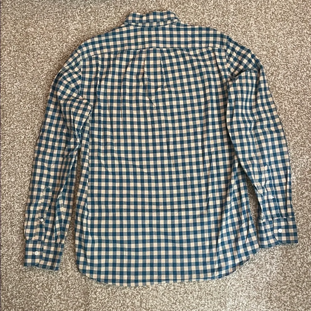 J. Crew Men’s Gingham Long Sleeve Button Down Shirt